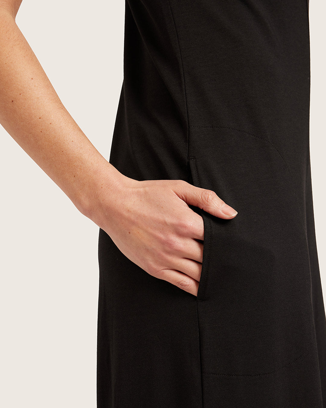 Boat Neck Jumpsuit - Black