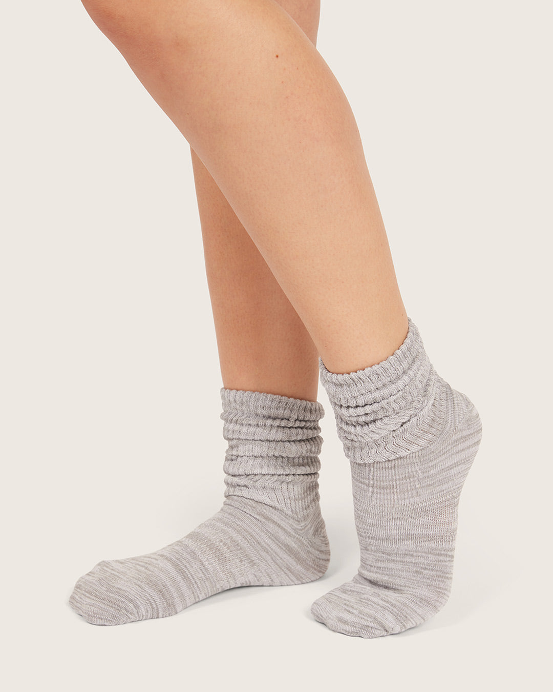 Slouch Socks - Light Grey Marl