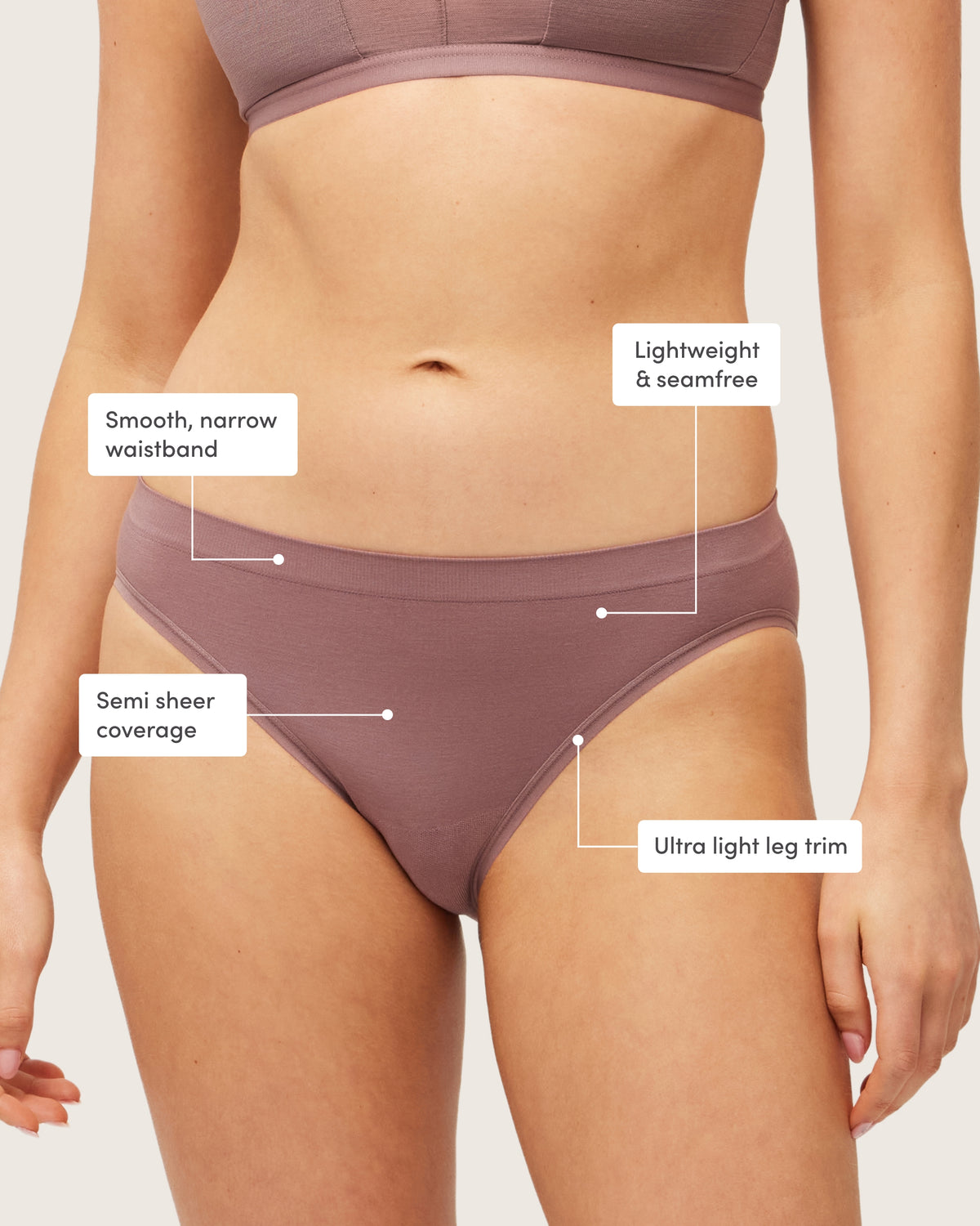 UltraLyte Classic Bikini - Mauve